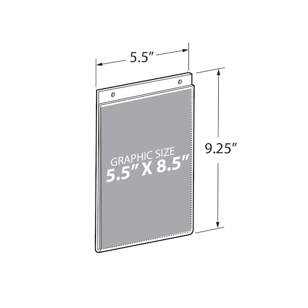 5.5W X 8.5H Wall U-Frame W/ Holes, PK10